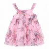 Pink floral dress on a white background