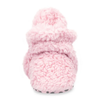 Zutano Pink Furry Gripper Baby Booties with Snaps