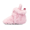 Zutano Pink Furry Gripper Baby Booties with Snaps