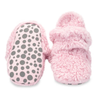 Zutano Pink Furry Gripper Baby Booties with Snaps