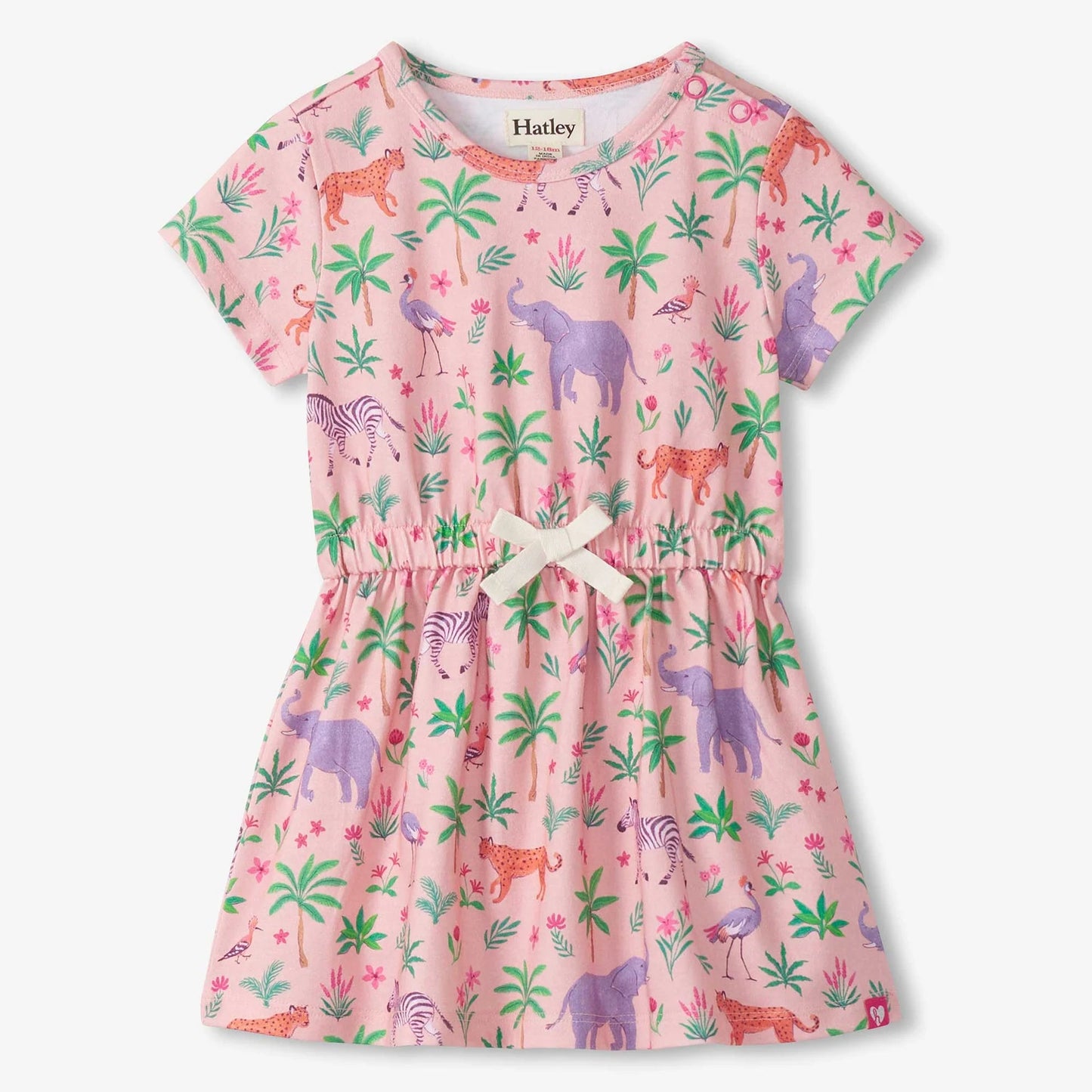 Pink dress with safari print