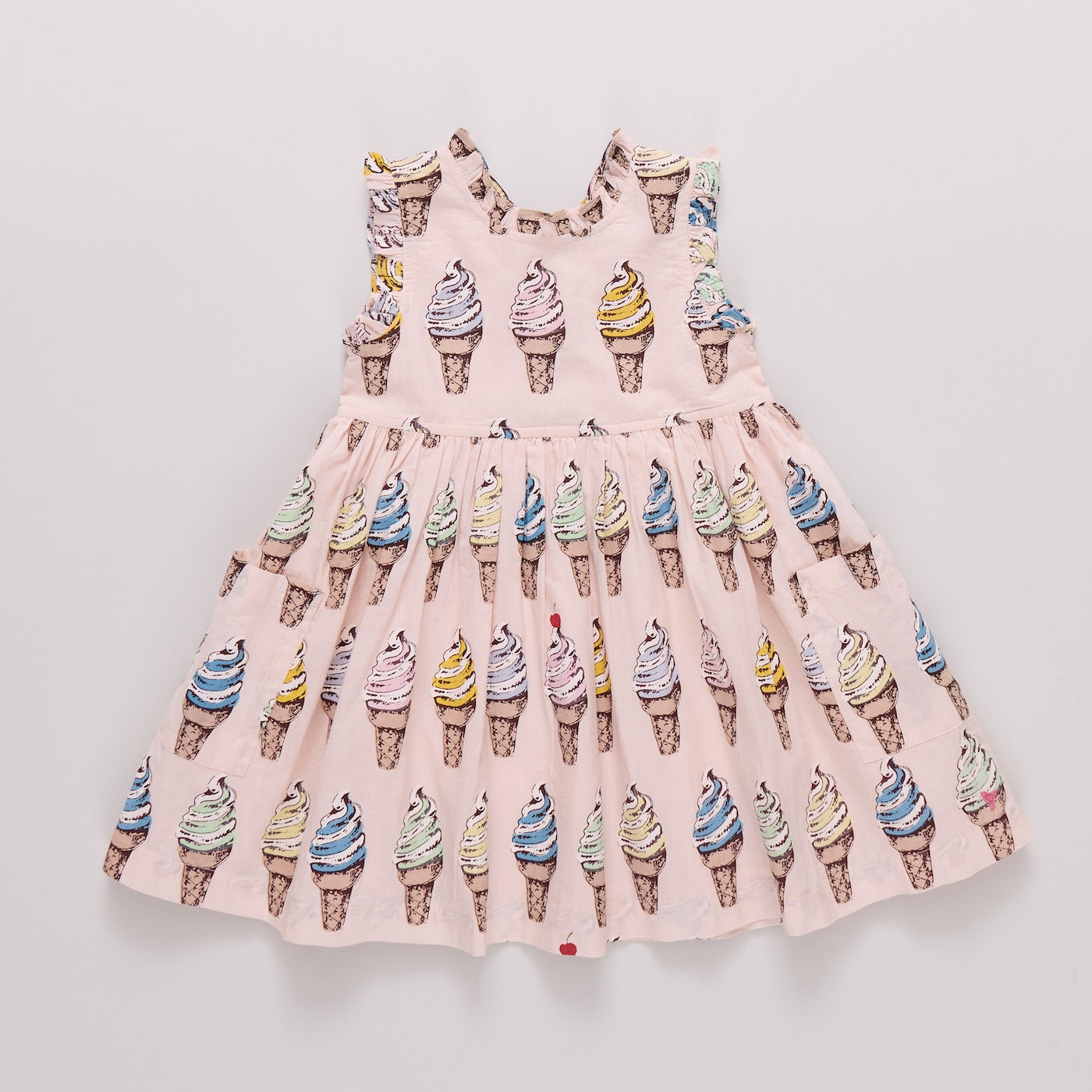 Pink background Soft Serve Print Tank Dress