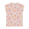 Children's t-shirt with palm tree pattern on a light pink base