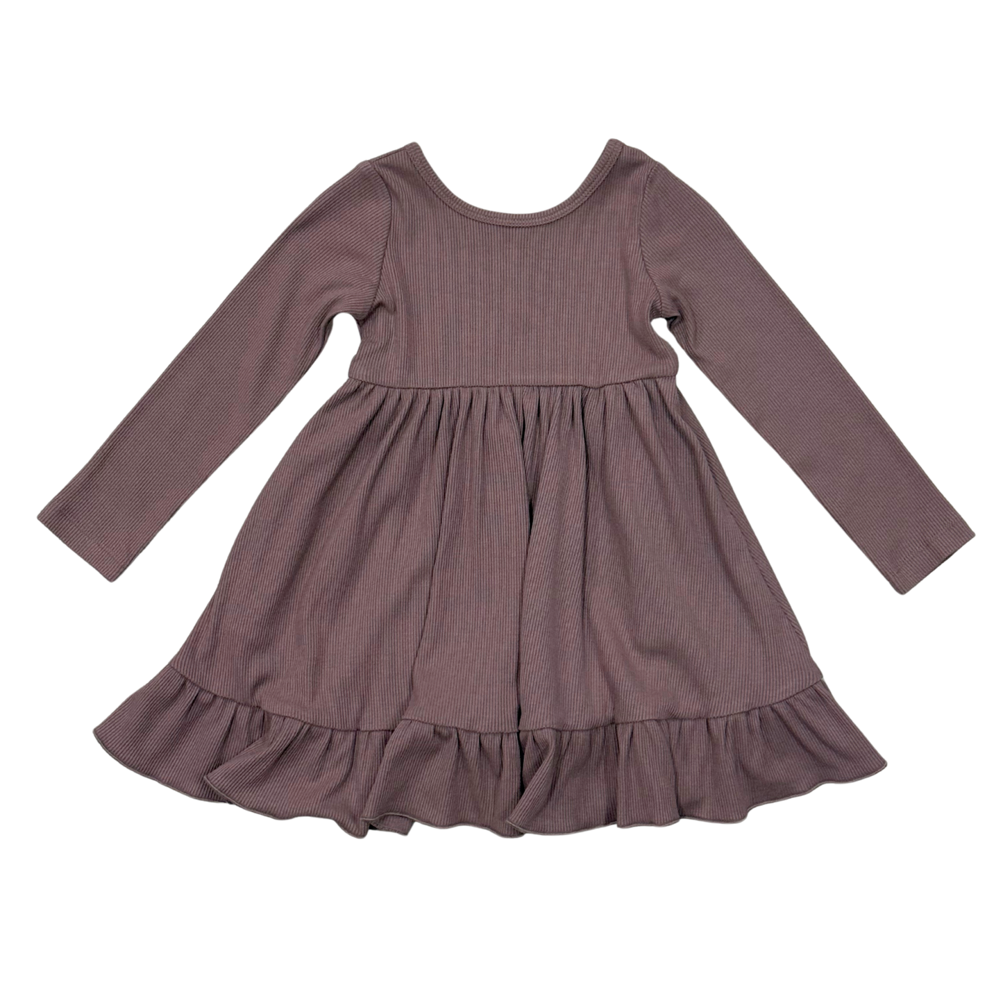 Plum Ribbed Ballet Dress