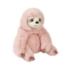 Soft pink mini sloth plush with weighted design