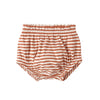 Brick red striped baby bloomers