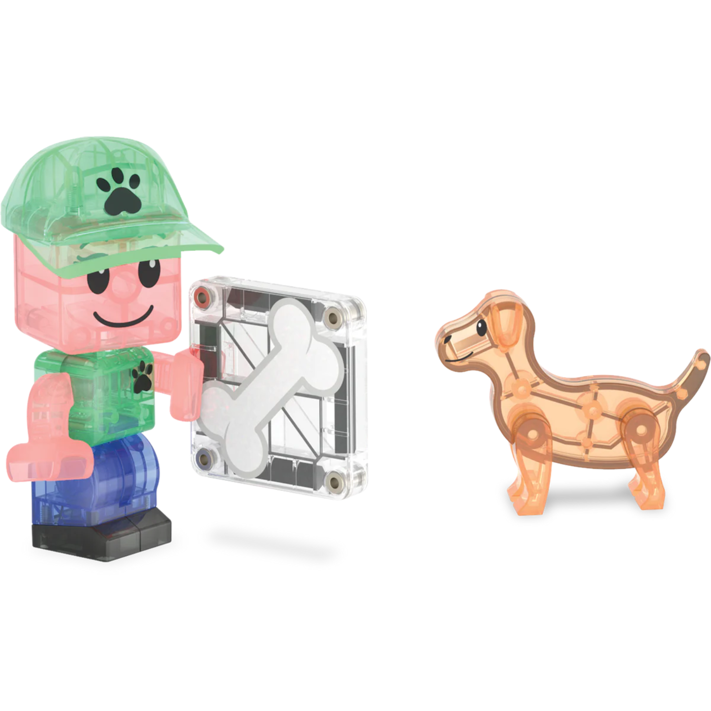 Colorful magnetic puppy park set with pet figures