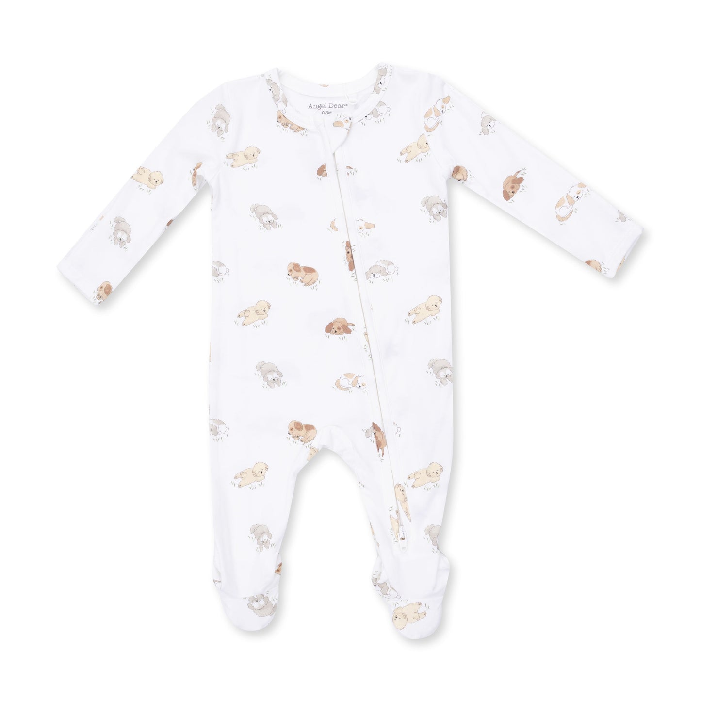 Puppy Snuggle Club Zip Footie by Angel Dear, view 1
