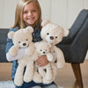 Ultra-soft textured plush toy with timeless neutral charm