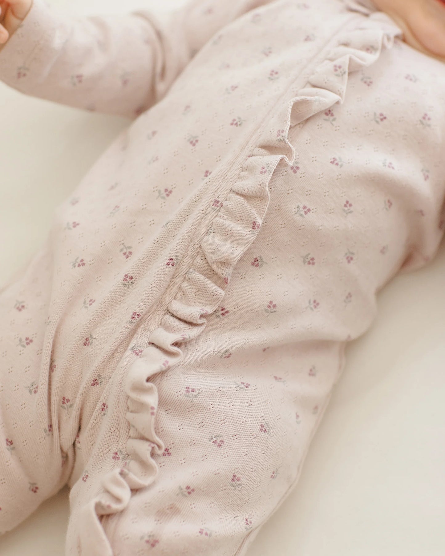 Lilac Ditsy Ruffle Romper