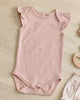 Blush Flutter Sleeve Onesie