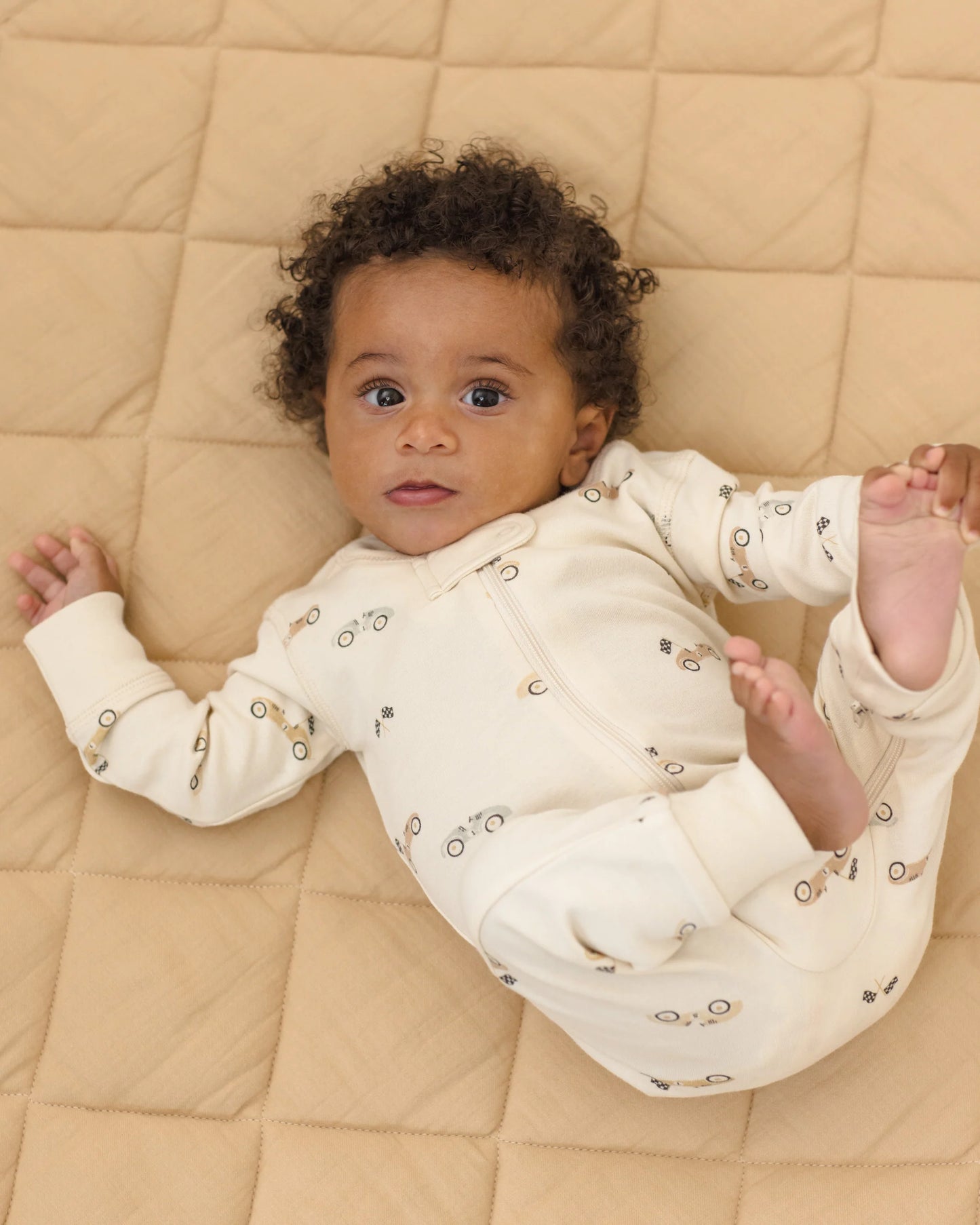 Antique Race Car Zip Romper