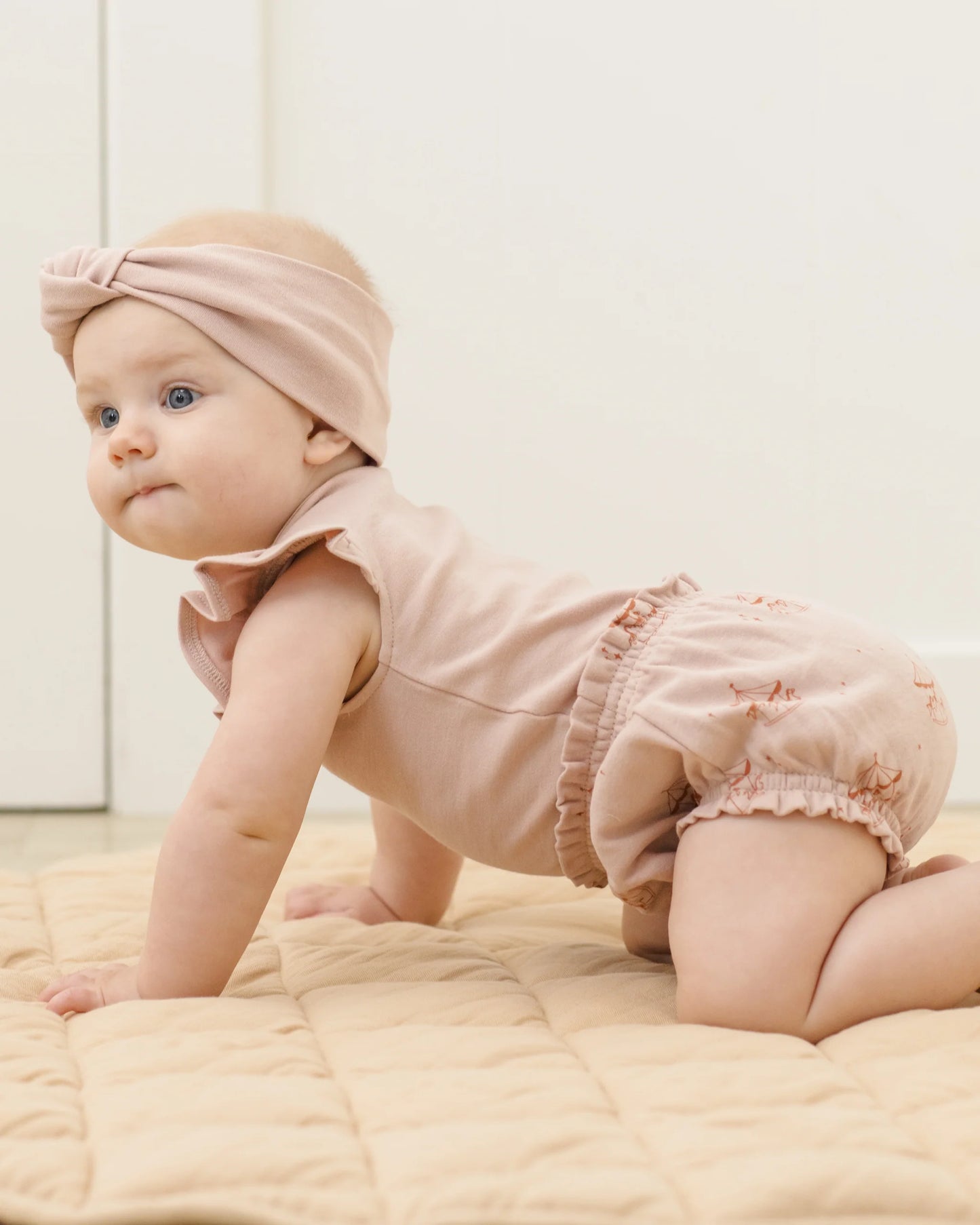 Blush Flutter Sleeve Onesie