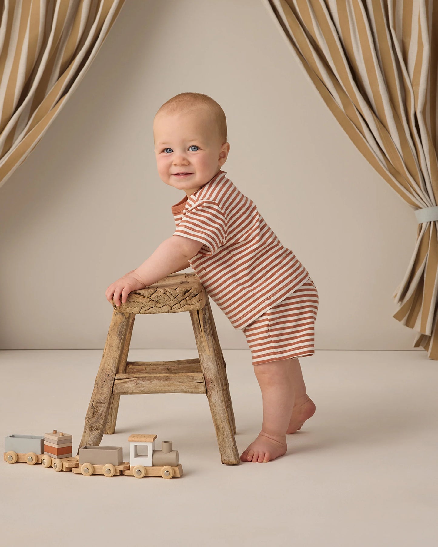 Poppy Stripe Tee & Shorts Set