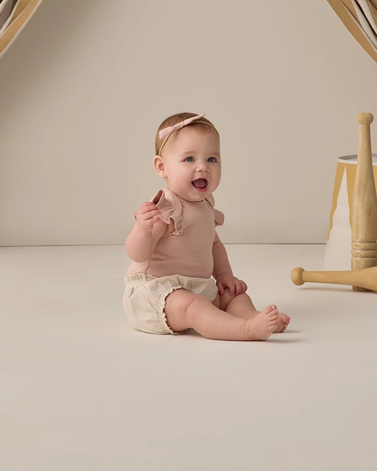 Blush Flutter Sleeve Onesie