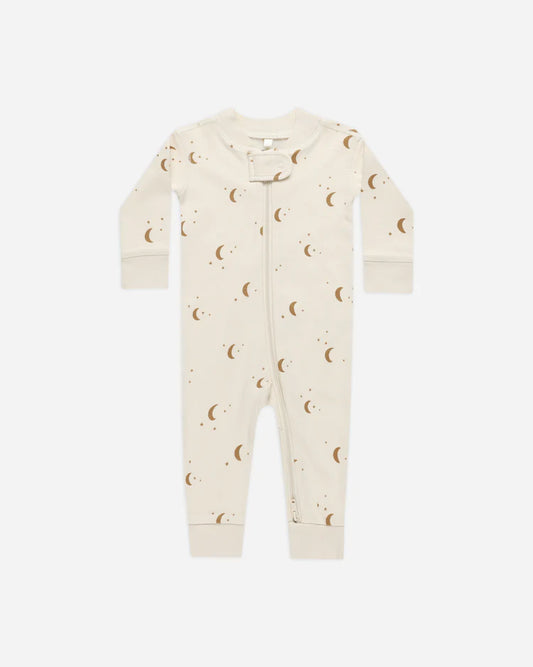 Natural Moons Zip Romper