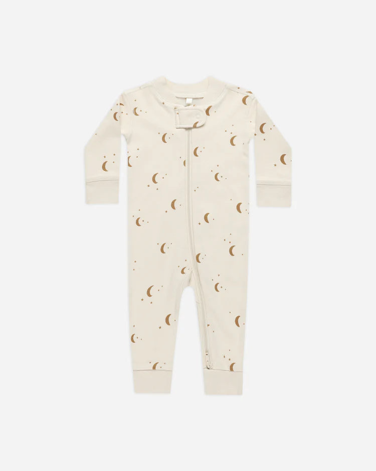 Natural Moons Zip Romper