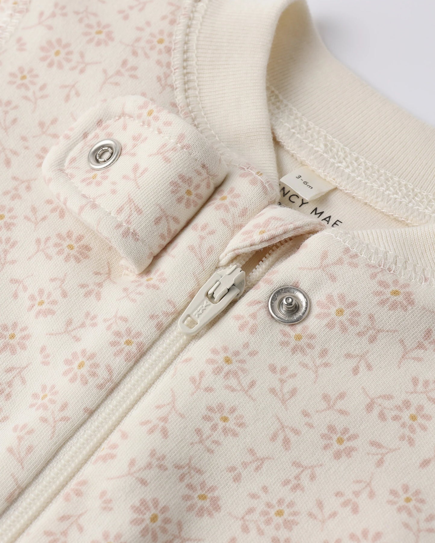 Ivory Blush Ditsy Footie