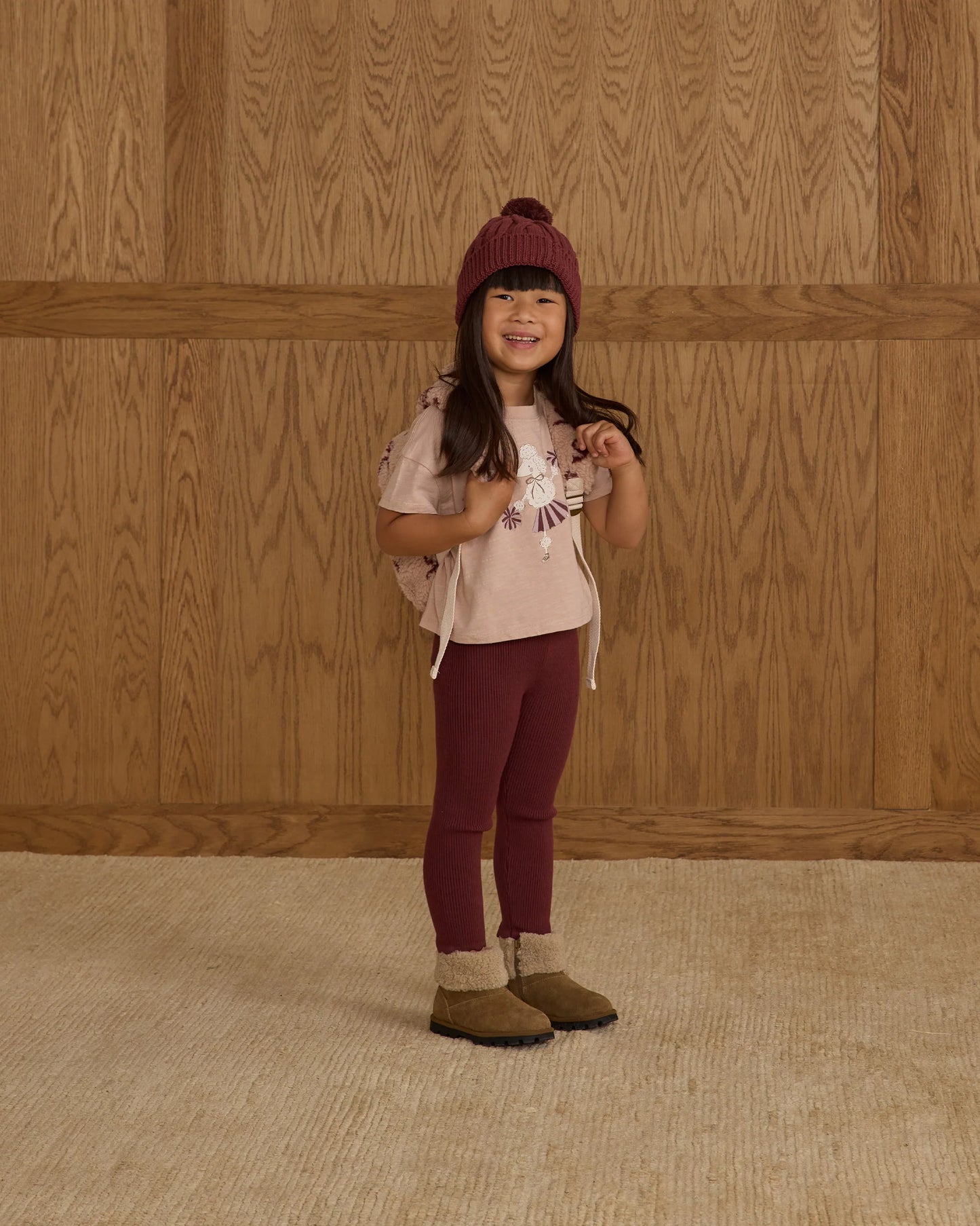 Blush Cheer Poodle Boxy Tee