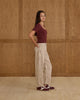 Burgundy Scallop Tee