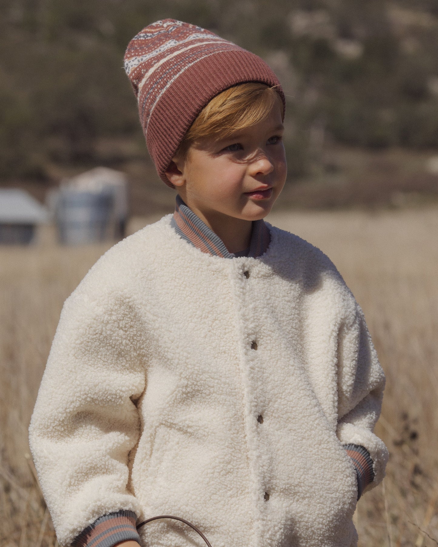 Beanie Mulberry Multi-Stripe