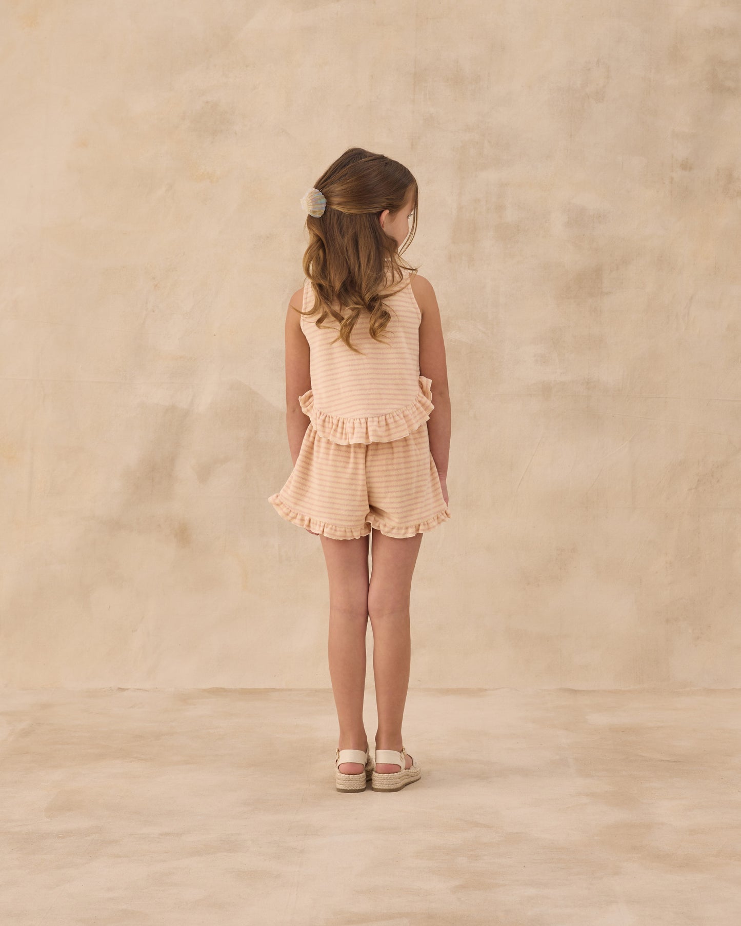 Pink Stripe Terry Faye Set