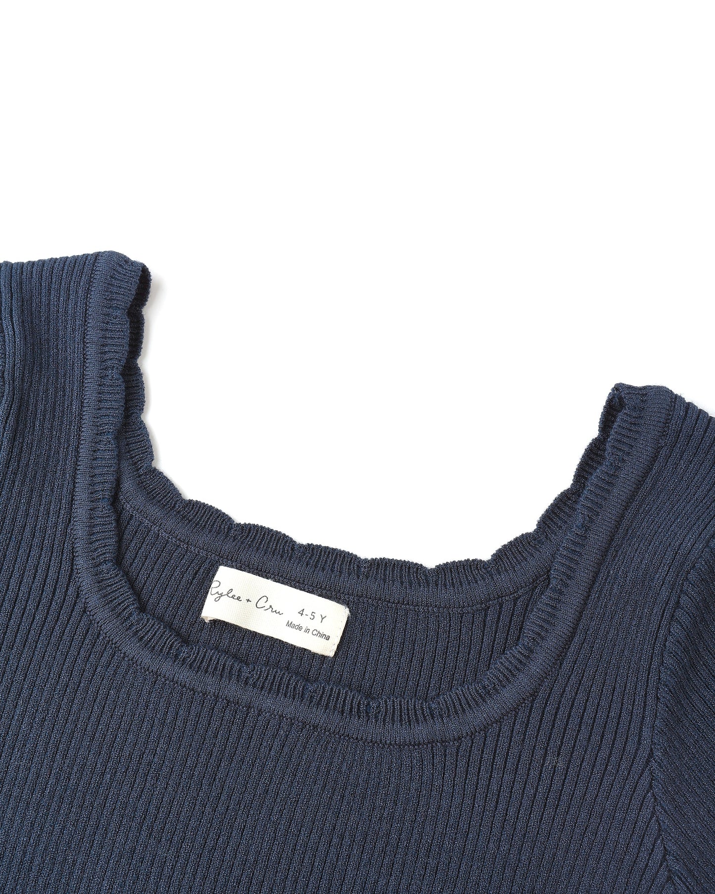 Navy Scallop Tee
