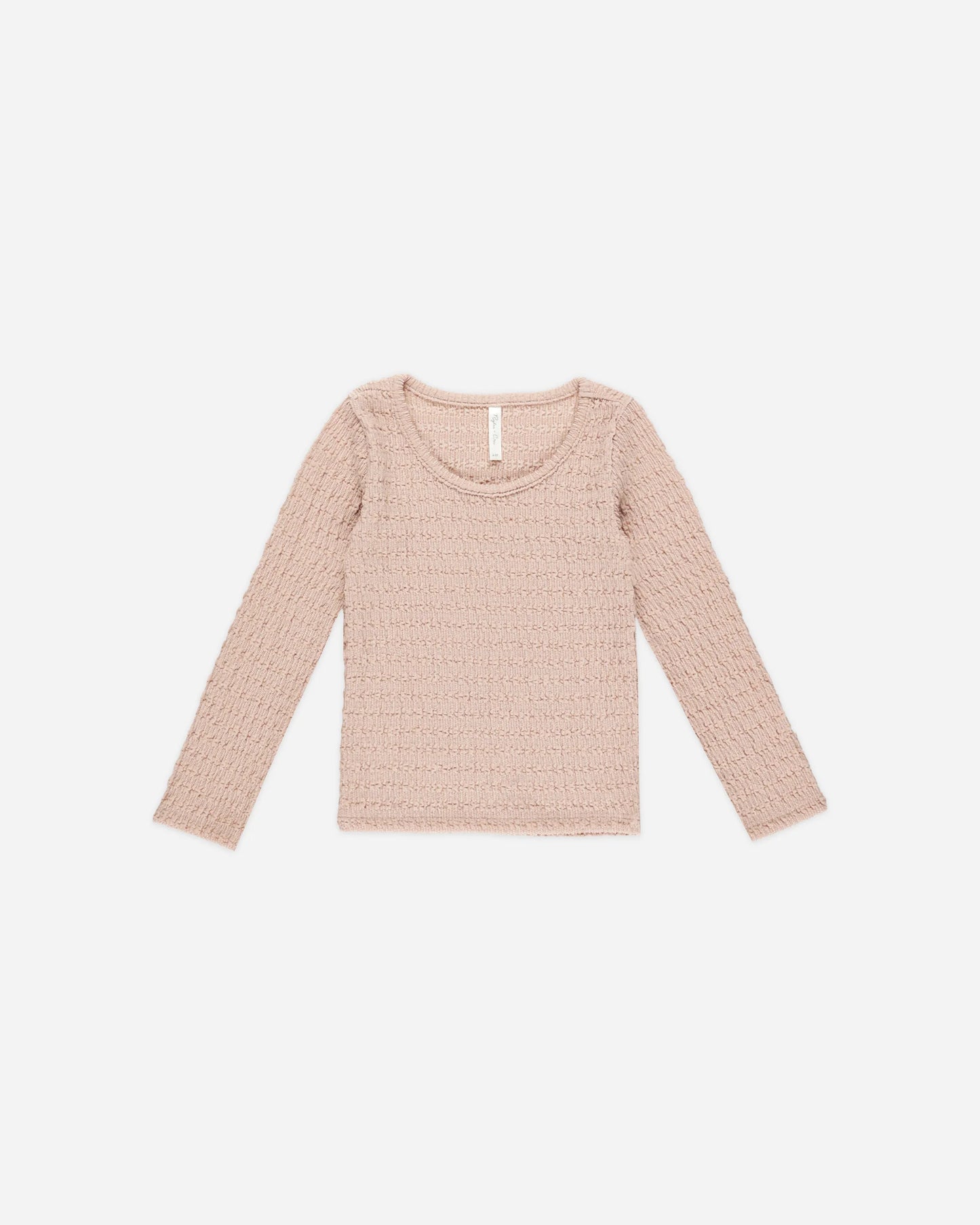 Rose Textured Long Sleeve Top