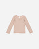 Rose Textured Long Sleeve Top