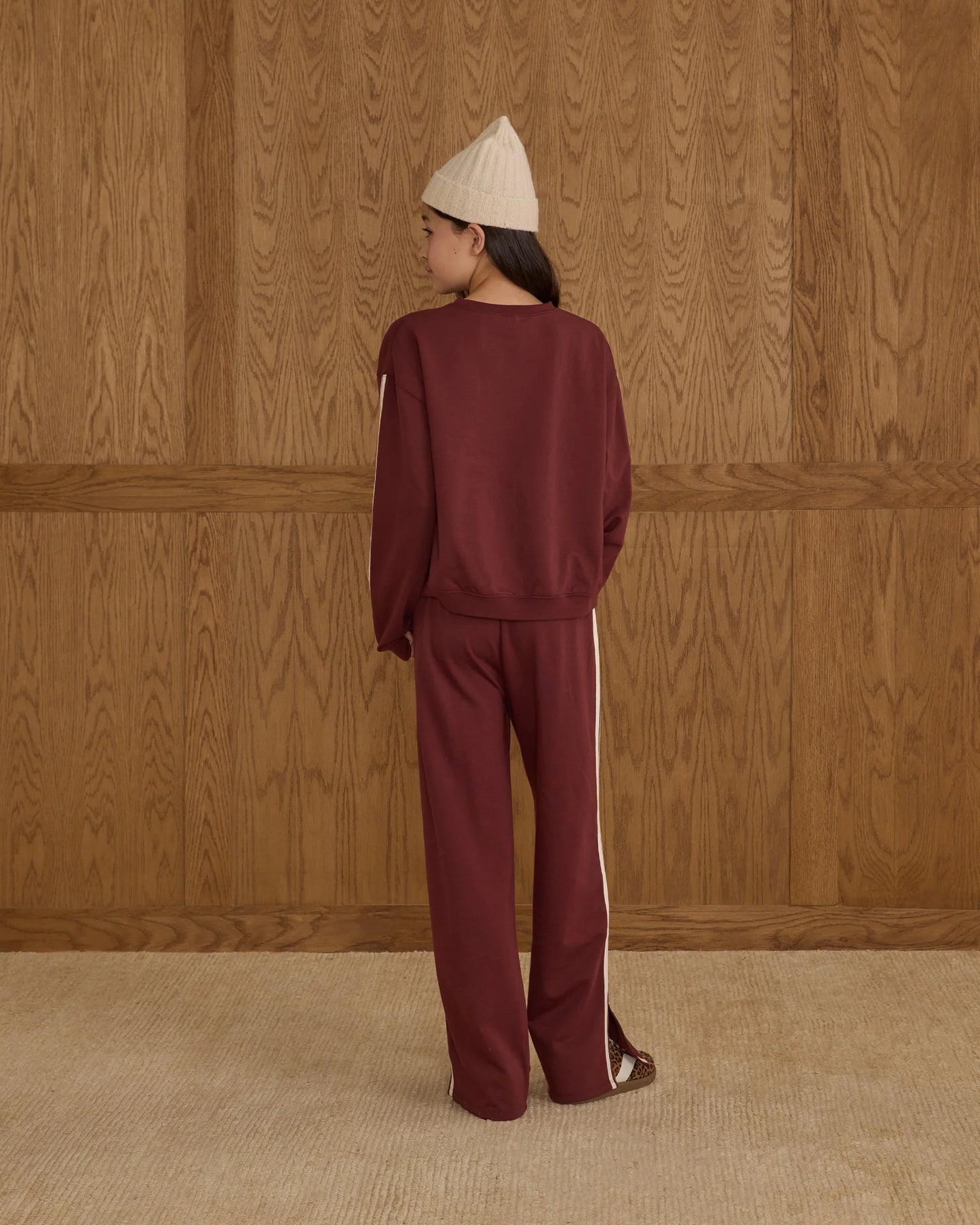 Burgundy Track Pants