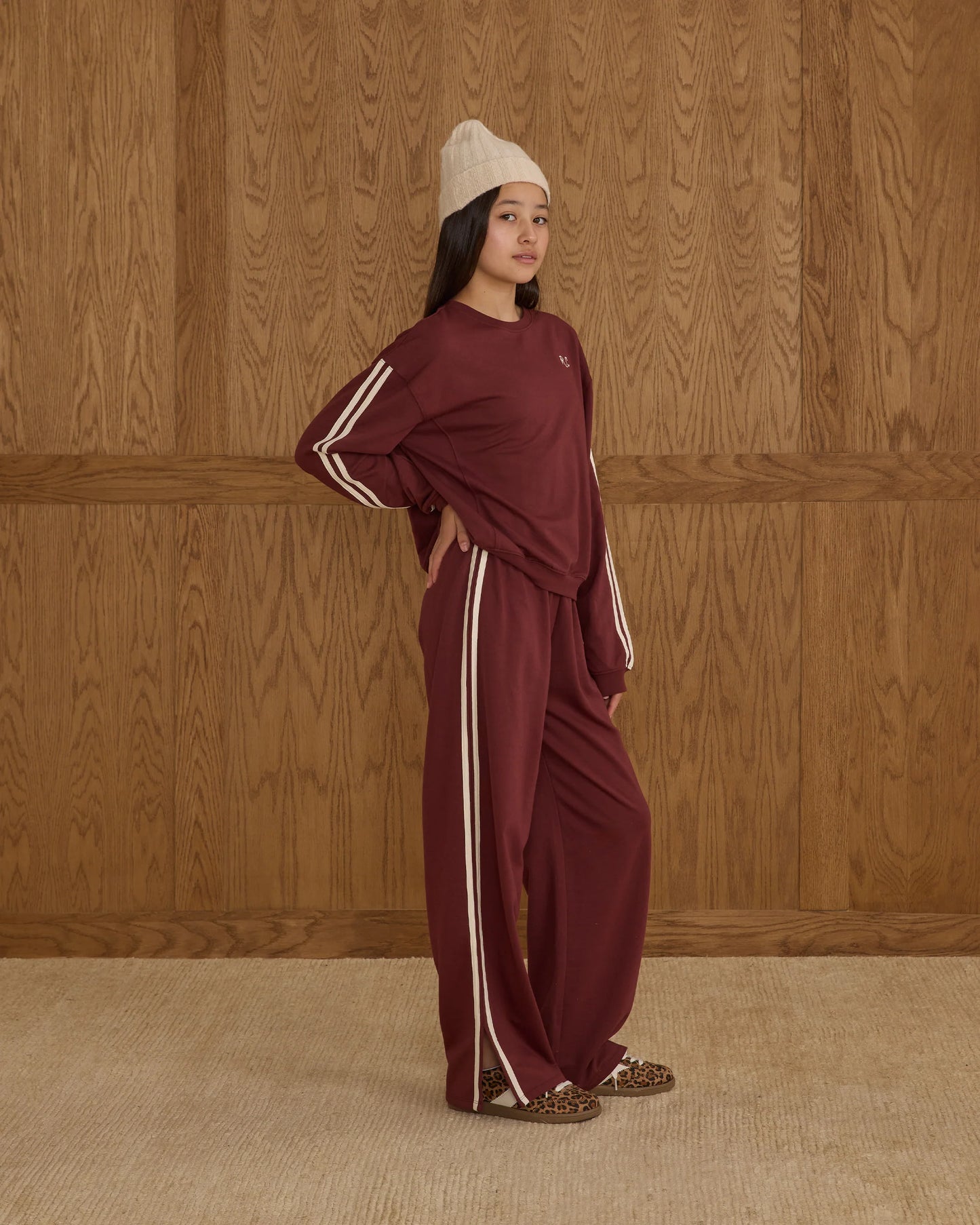 Burgundy Track Pants