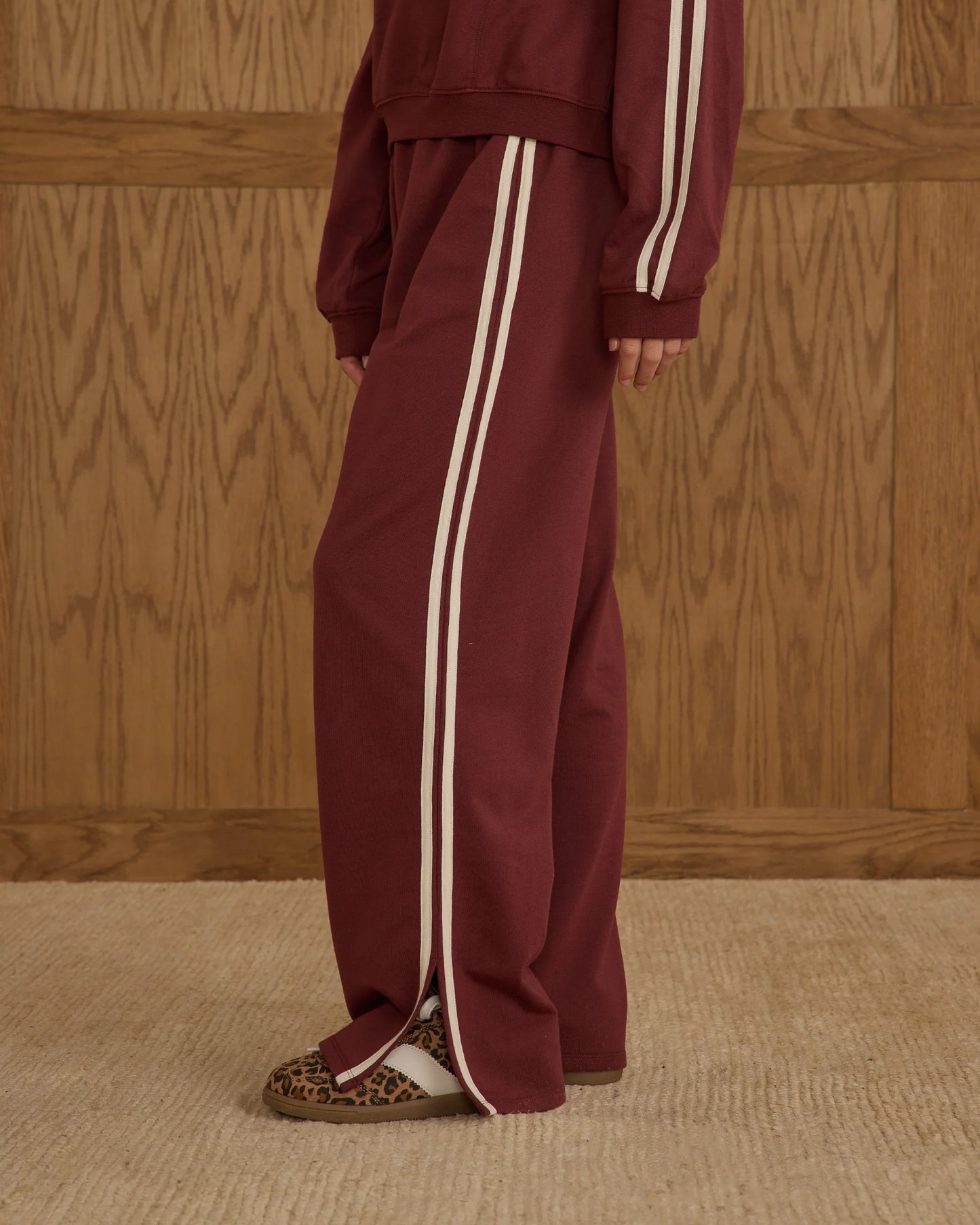 Burgundy Track Pants