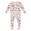 Pressed Flower Ruffle Footie
