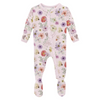 Pressed Flower Ruffle Footie