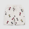 Light gray shorts with race car pattern