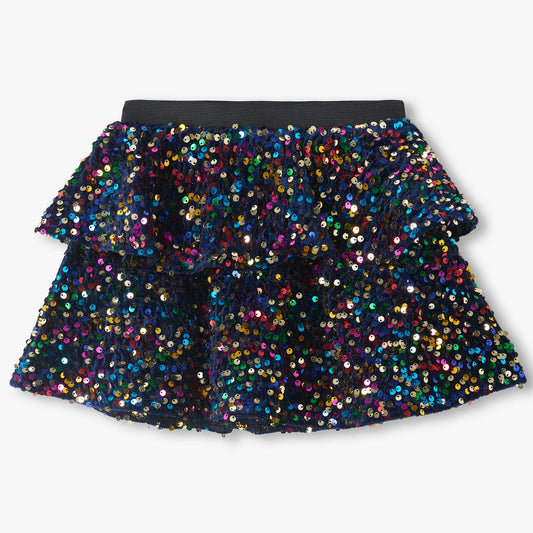 Girls rainbow coins sequins flounce skirt by Hatley