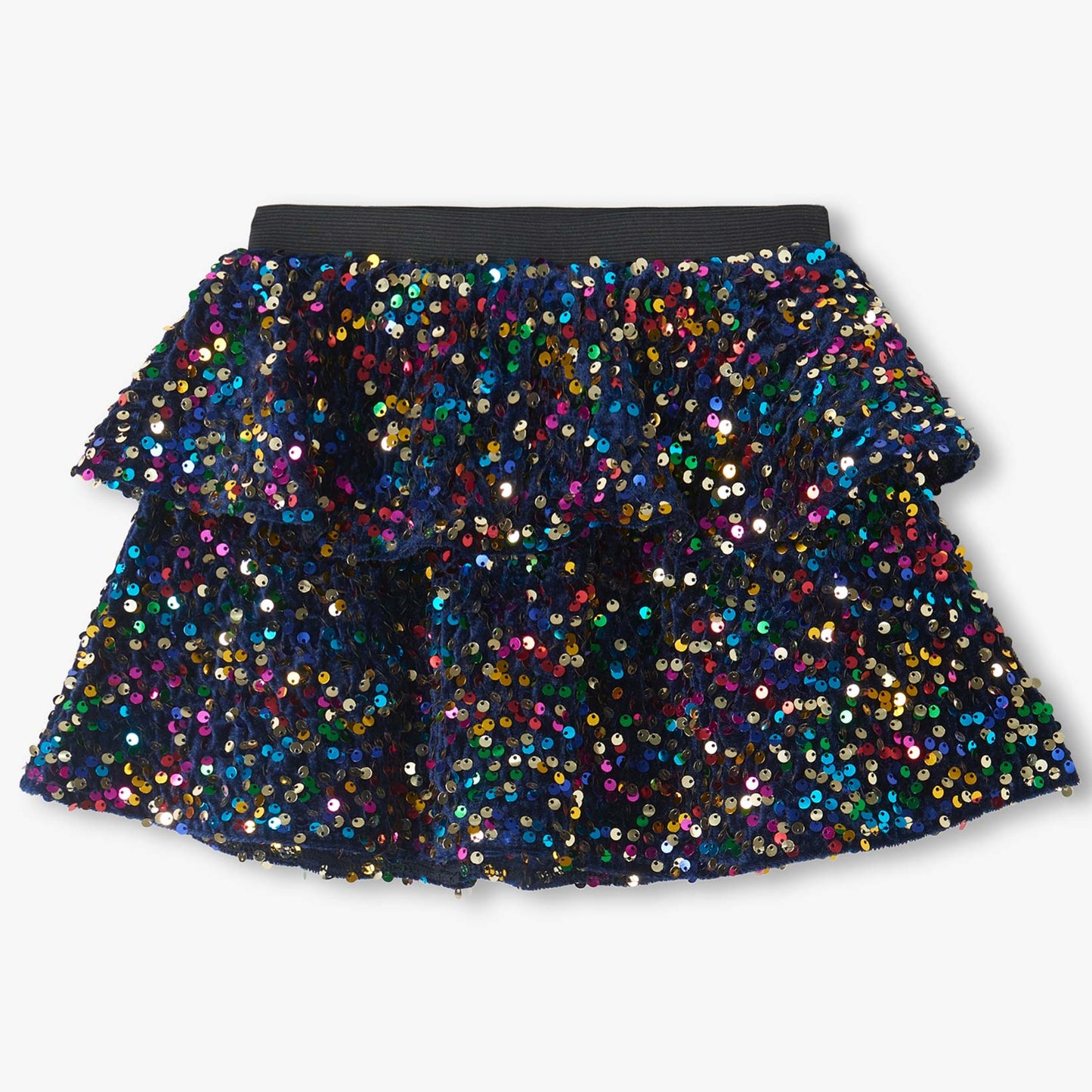 Girls rainbow coins sequins flounce skirt by Hatley