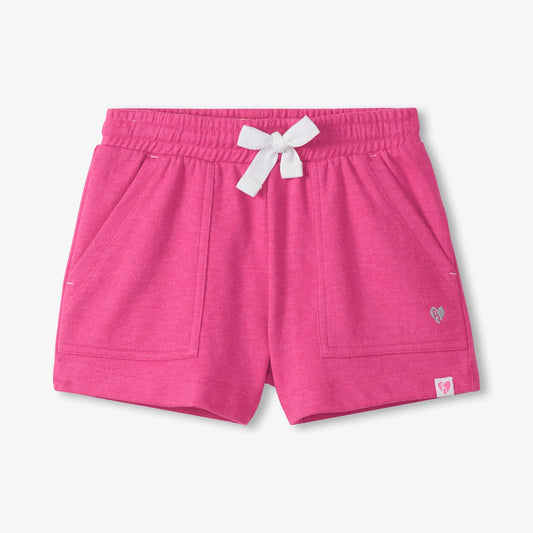 Pink shorts with a white bow