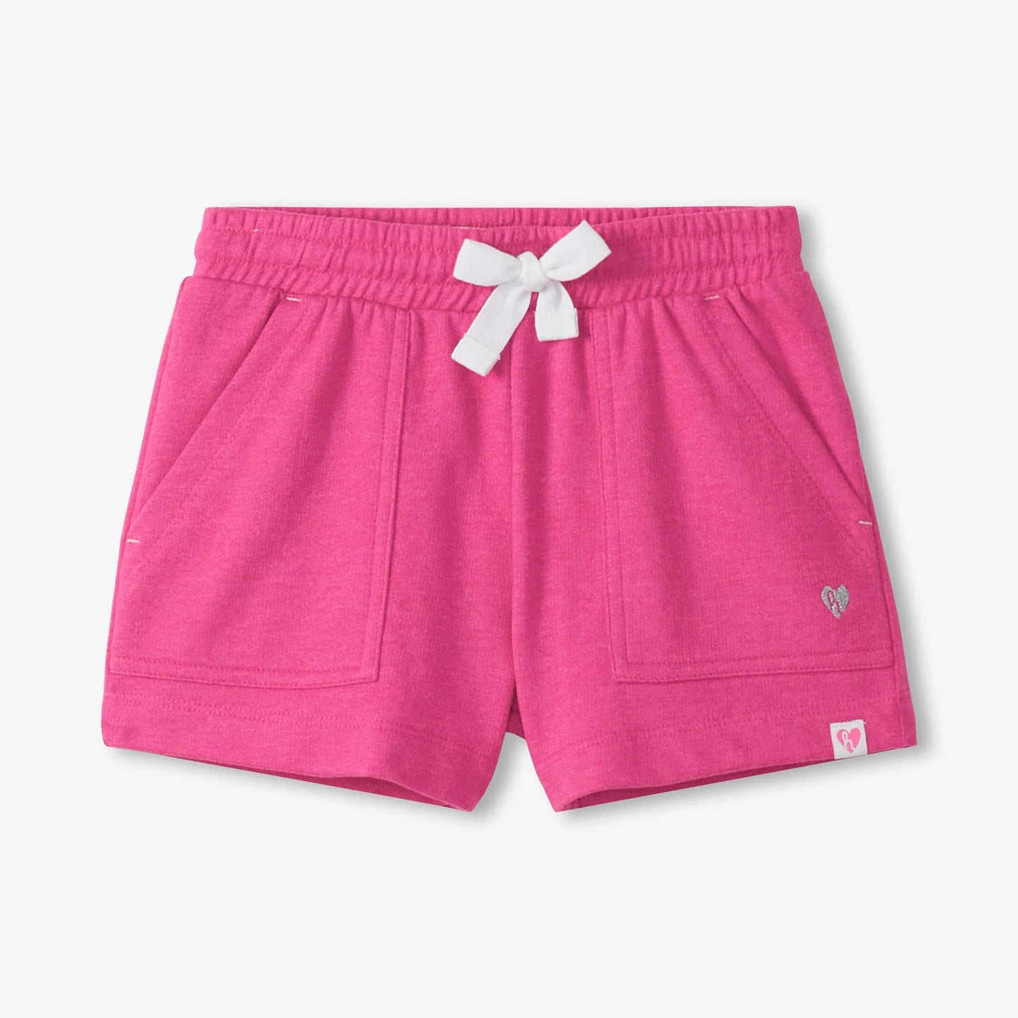 Pink shorts with a white bow
