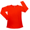 Red long-sleeve shirt on a white background