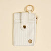 White Keychain Wallet For Organized Everyday Essentials