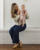 Rose Speckle Bubble Knit Cardigan - lifestyle shot