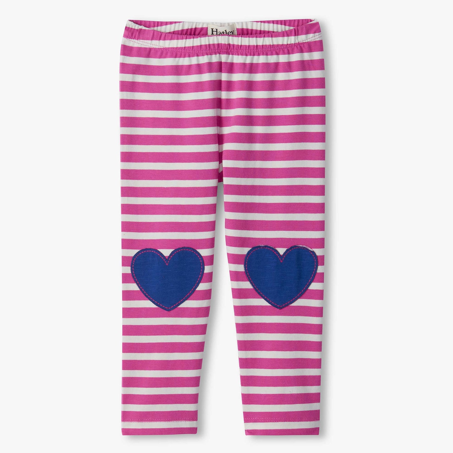 Girls rose violet stripe jersey leggings by Hatley