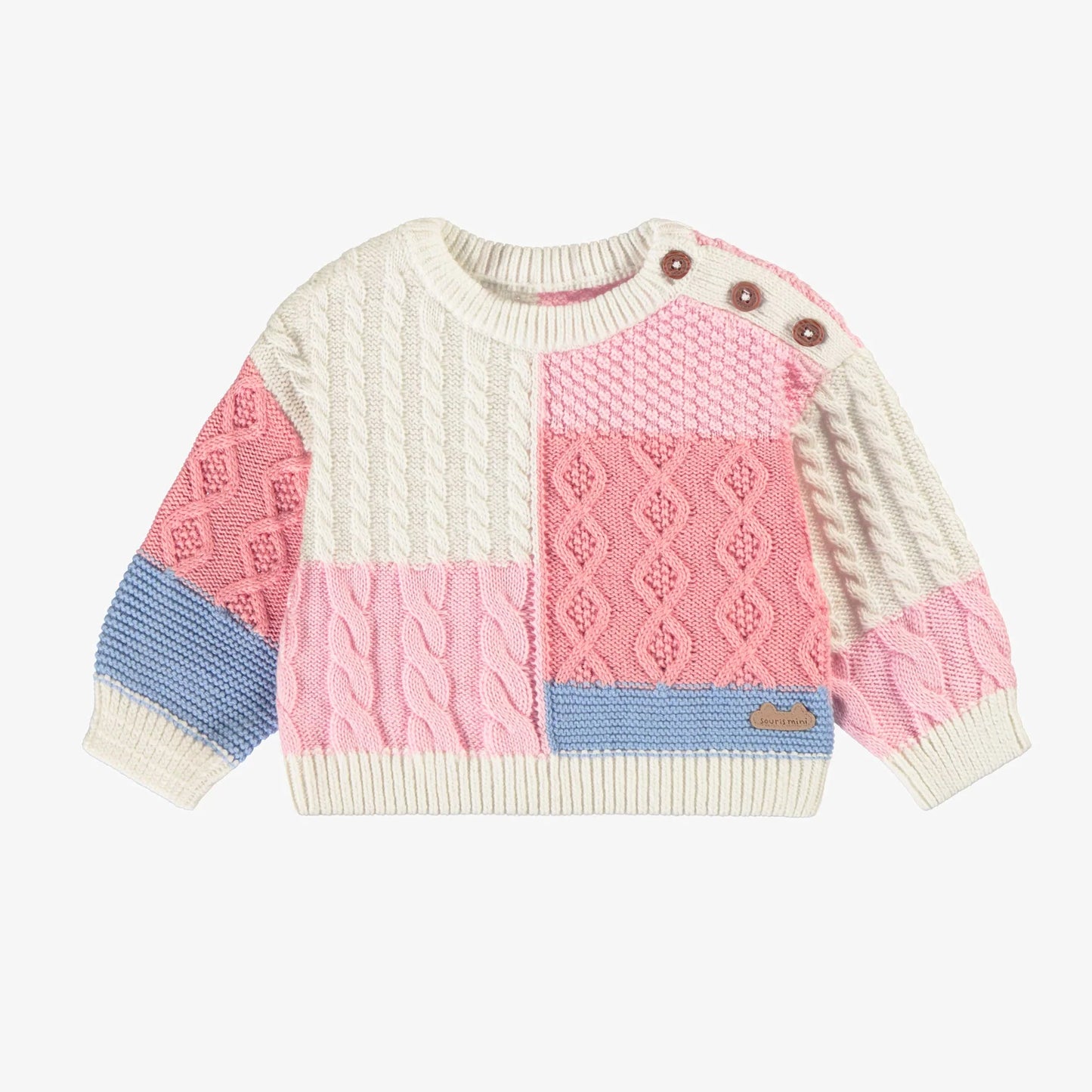 Pink Patchwork Sweater