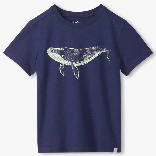 Glow in the dark whale graphic tee