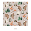 Latte Camping Animals Zip Flip Romper