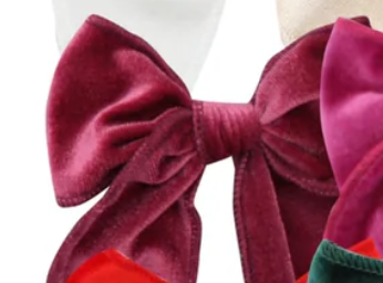 Colonial Rose Drapey Velvet Bow