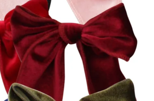 Scarlet Drapey Velvet Bow