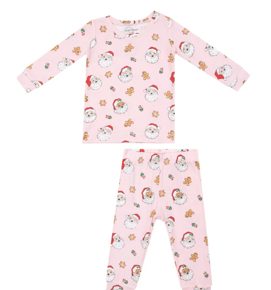 Pink Vintage Santa PJ Set