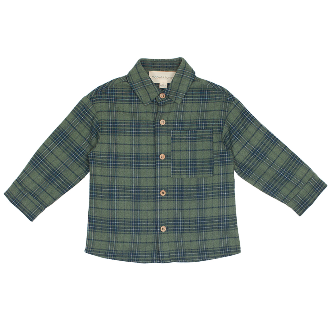 Green Plaid Button Up Shirt